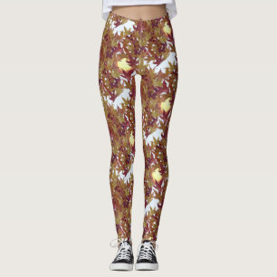 Legging Folhas de outono com Legenda Sun