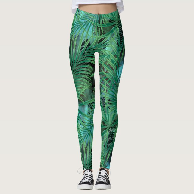 Legging Folhas de palma (Frente)