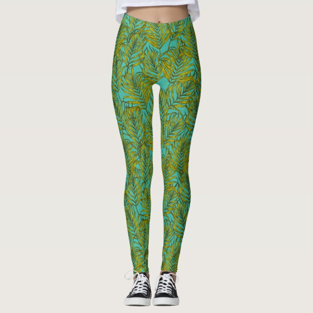 Legging Folhas de palma (Frente)