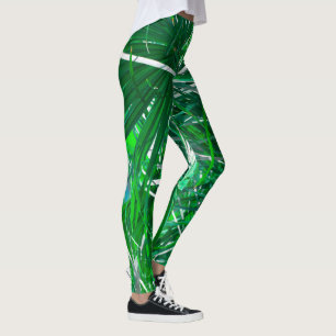 Legging Folhas de palmeiras verdes