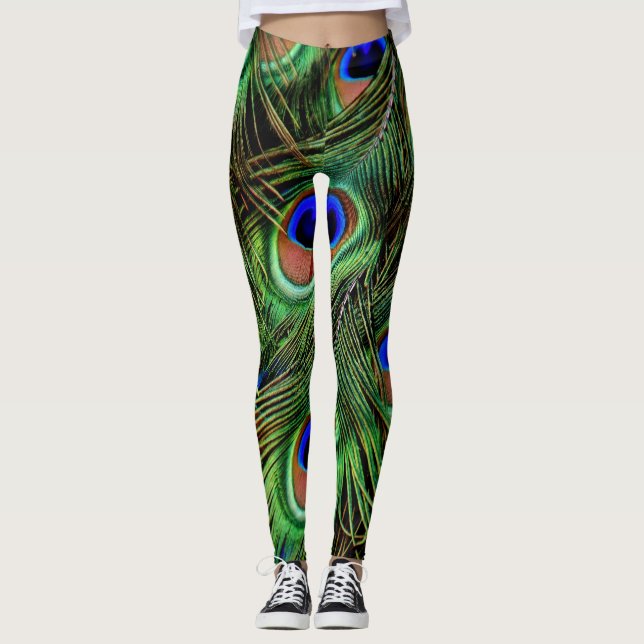 Legging Folhas de Peacock (Frente)