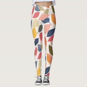 Legging Folhas de queda coloridas