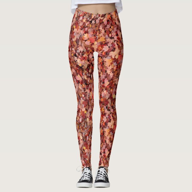 Legging Folhas de queda reais (Frente)