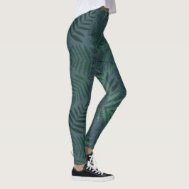 Legging Folhas de queda verde