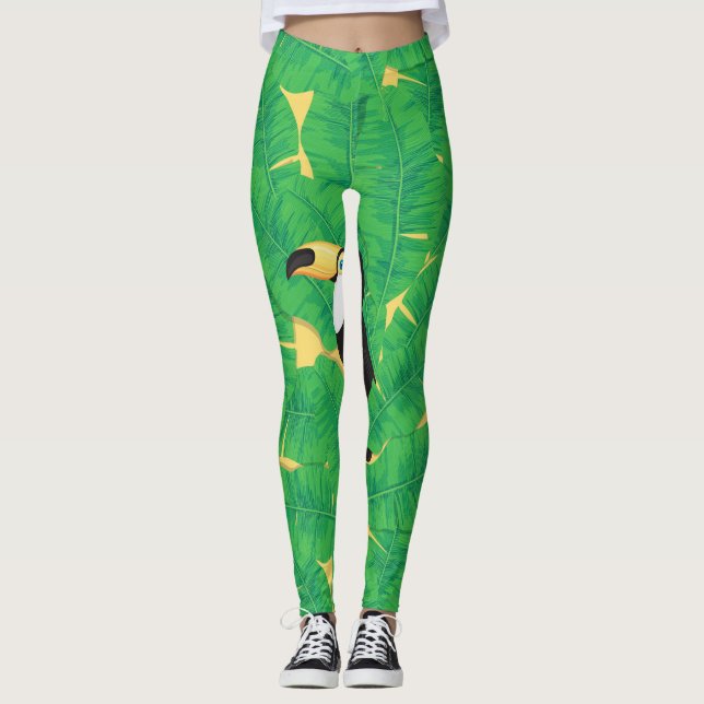 Legging Folhas de tucano e de banana (Frente)