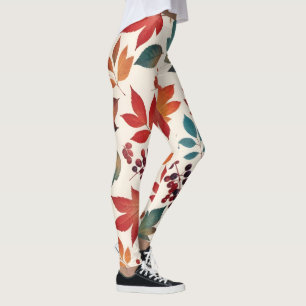 Legging Folhas e Bagas Espalhadas