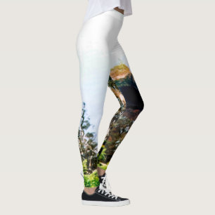 Legging Folhas, lago e toros