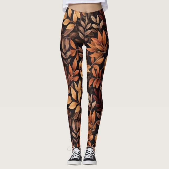Legging Folhas Russas de outono (Frente)