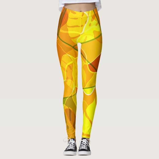 LEGGING FOLHAS TROPICAIS ABSTRATAS (Frente)