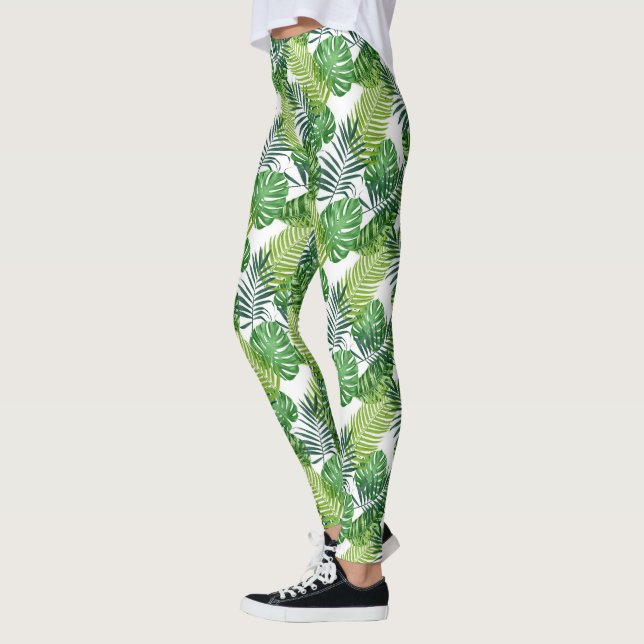 Legging Folhas tropicais verdes (Esquerda)
