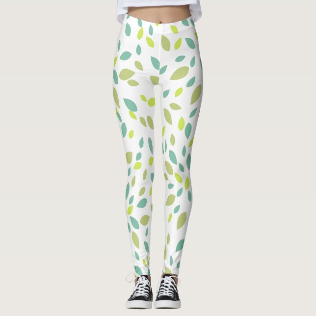 Legging Folhas (Verdes) (Frente)