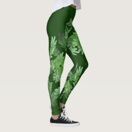 Legging Folhas verdes claras