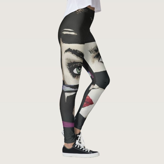 Legging 'Fora da Escuridão' Pintura em um (Direita)