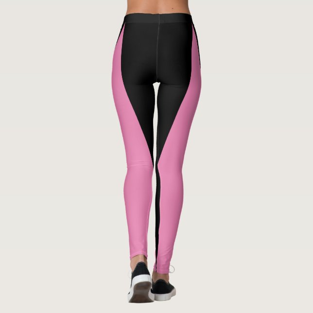 Legging Forma e Curvas Duas Cores Pretas e Rosa (Verso)