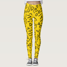 Forma e rabisco Amarelo e Preto-anos 80