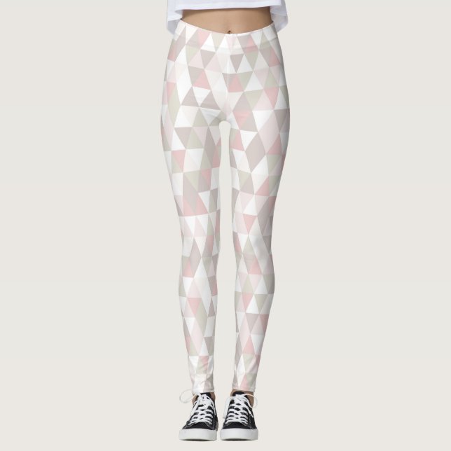 Legging Forma triangular Escamudo geométrico Pernas femini (Frente)