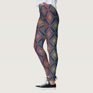 Legging Formas 3D Iridescentes em Mudança Futurista Perf