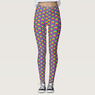Legging formas Abstrato coloridas