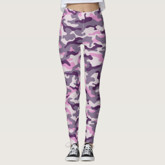 Legging Formas de Camuflagem Rosa