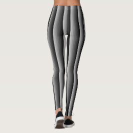 Legging Formas de Cinzas Padrão de Stripes Elegante