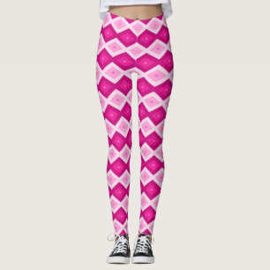 Legging Formas de diamante fuchsia