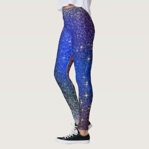 Legging Formas de Malhações azuis espumantes