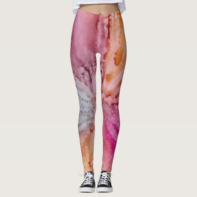 Legging Formas de Pinks e Laranjas Blues (Frente)