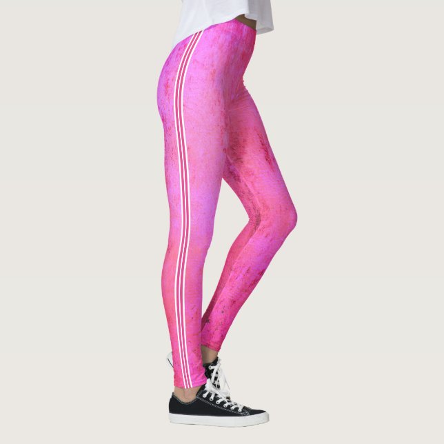 Legging Formas de textura cor-de-rosa (Direita)