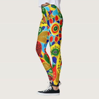 Legging Formas e Formas Notáveis Abstrato Arte Original