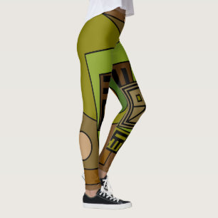 Legging formas geométricas abstrato modernas