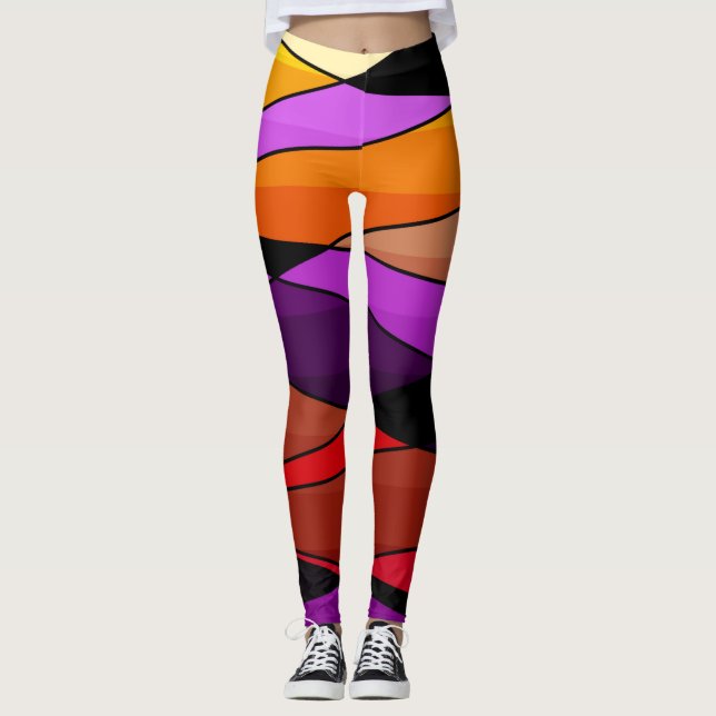 Legging formas geométricas abstrato modernas triângulos la (Frente)