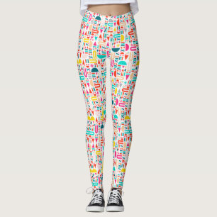 Legging Formas geométricas colorido-cegas padrões votivas