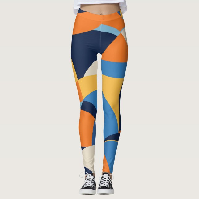 Legging formas geométricas de abstrato (Frente)