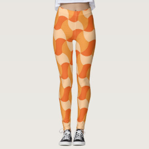 Legging Formas geométricas de laranja: Azulejo Abstrato