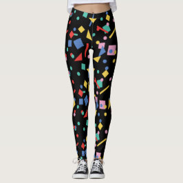 Legging Formas geométricas do pop art 80s retro