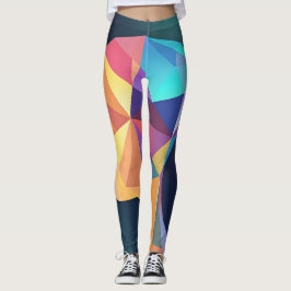 Legging Formas geométricas holográficas em cores variáveis