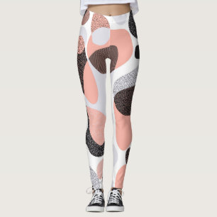 Legging Formas naturais: Textura geométrica sem costura.