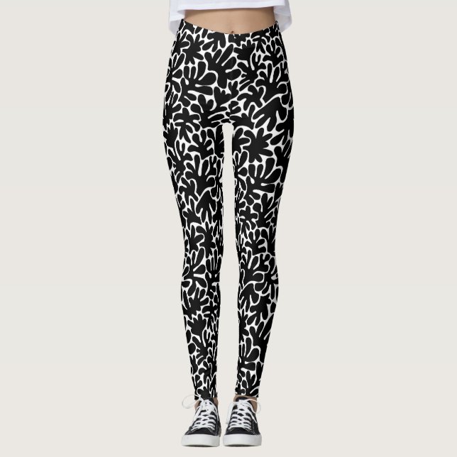 Legging Formas orgânicas Abstrato 240822 (Frente)