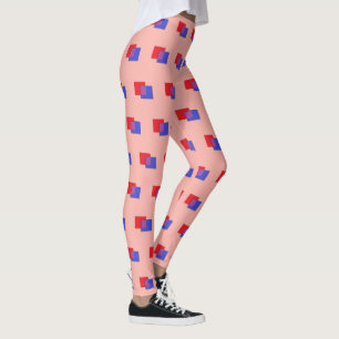 Legging Formas Quadradas: Rosa
