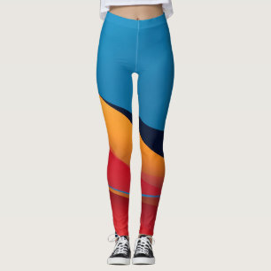 Legging Formas que fluem em cores brilhantes