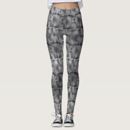 Legging Formatos retangulares de cor de cinza e pontos esc