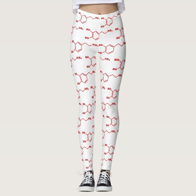 Legging Fórmula Química Molecular de Dopamina (Frente)