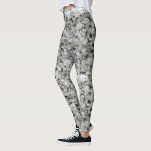 Legging Foto branca da textura da rocha do granito da