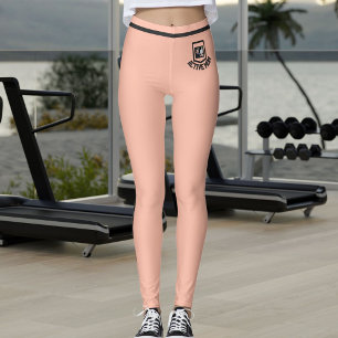 Legging Foto de animal de estimação personalizada em coral