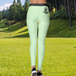 Legging Foto de animal de estimação personalizada em verde