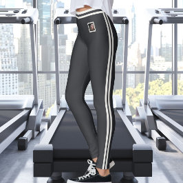Legging Foto de animal de estimação personalizada Listras 