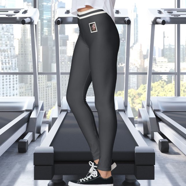 Legging Foto de animal de estimação personalizada Text Cut (Criador carregado)