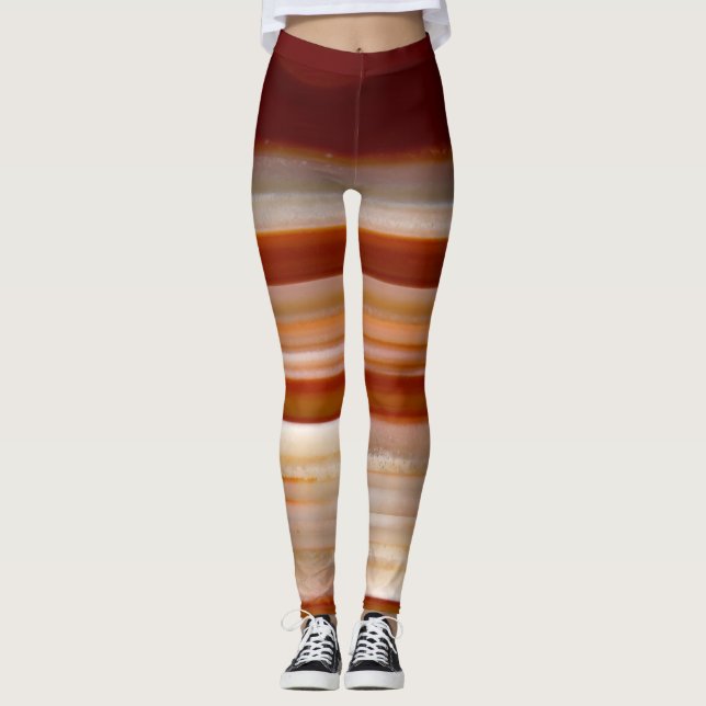 Legging Foto de Fatia de Agate Polted (Frente)