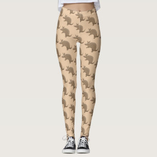 Legging Foto feliz de tatu engraçado