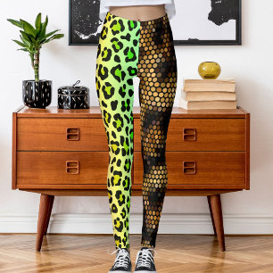 Legging Foto Personalizada: Animal de Padrão Selvagem de G